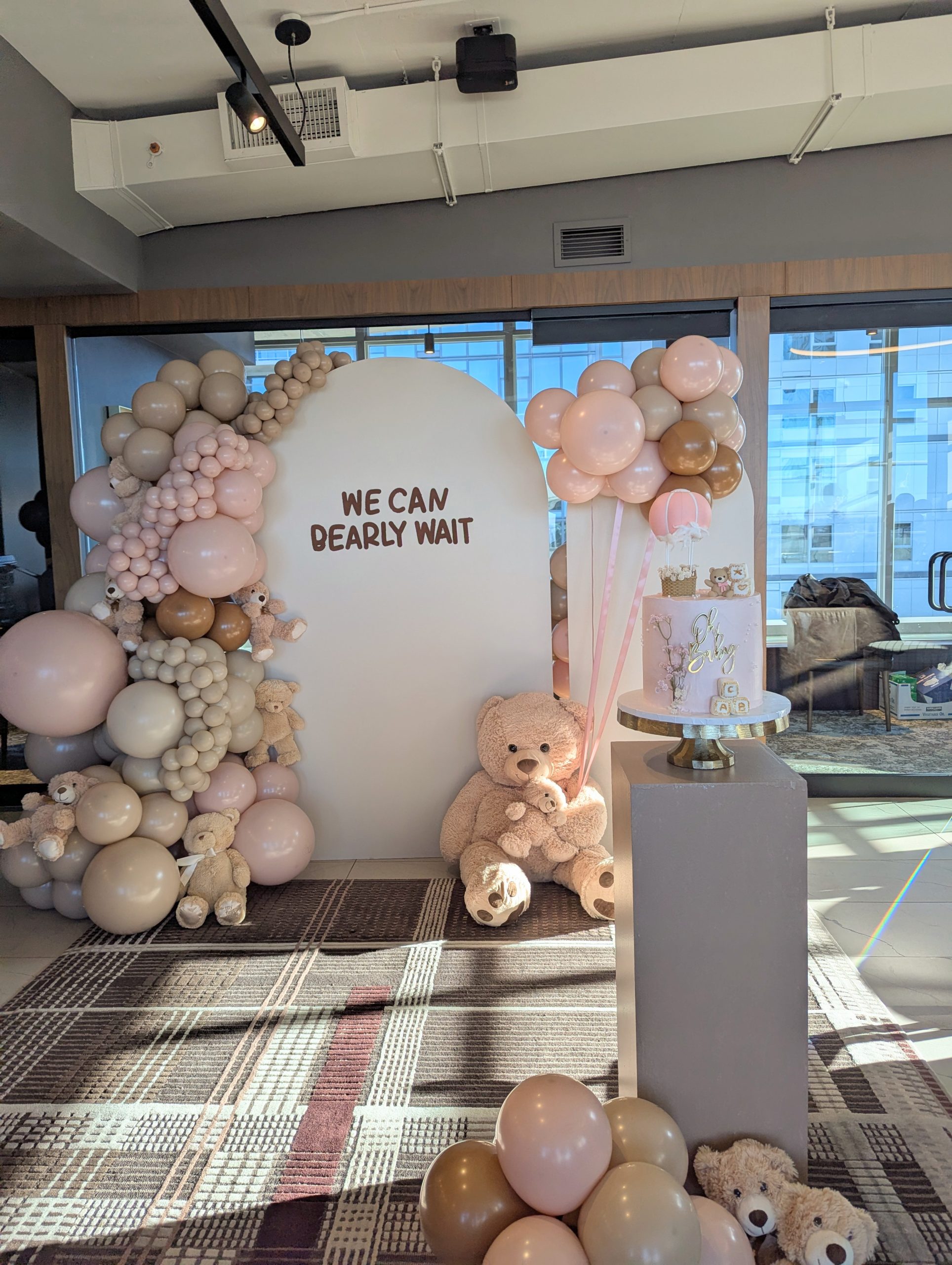 Baby Shower Balloon Themes Seattle – Fantasy Balloon Studio balloon décor setup at a Seattle baby shower